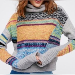 Free People This and That Turtleneck Sweater Women's sz Medium